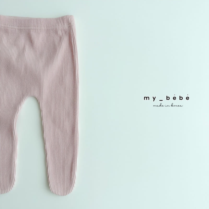 My Bebe - Korean Baby Fashion - #babygirlfashion - Rib Foot Leggings - 7