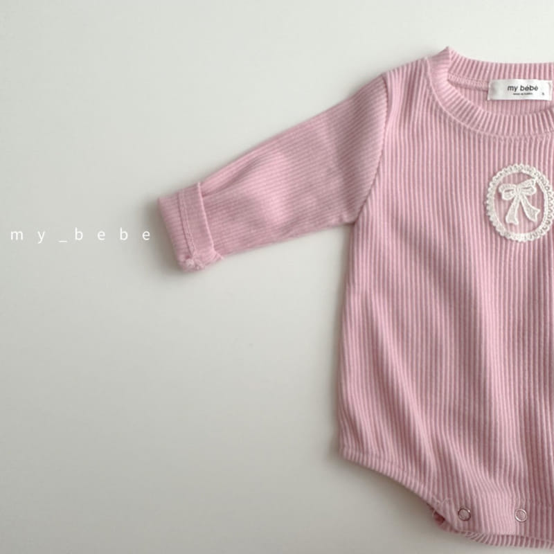 My Bebe - Korean Baby Fashion - #babyoutfit - Lace Basic Body Suit - 9