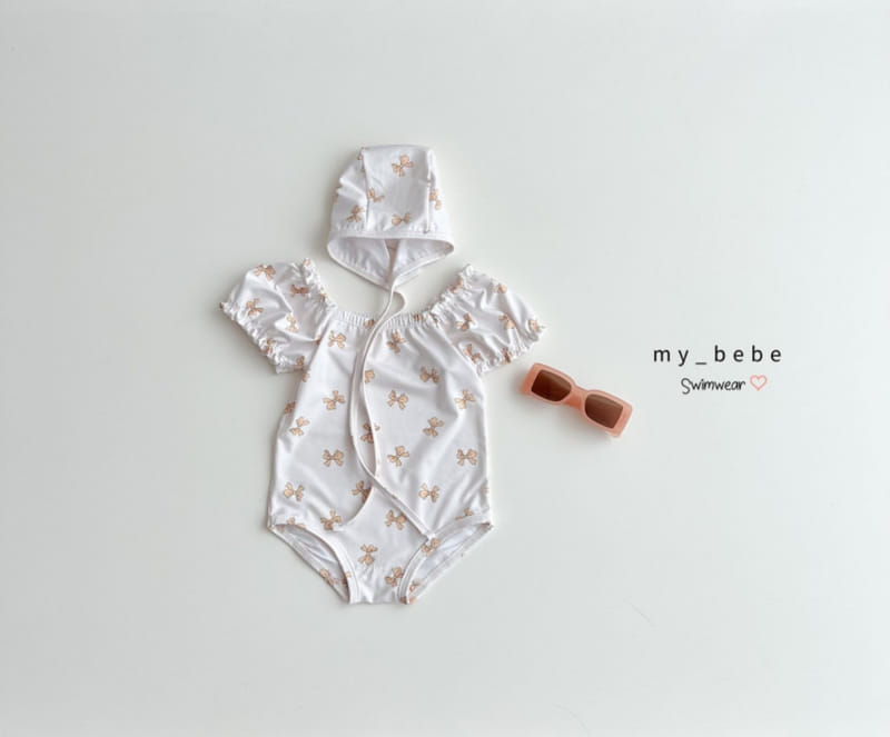 My Bebe - Korean Children Fashion - #childofig - Shirring Swimsuit - 4