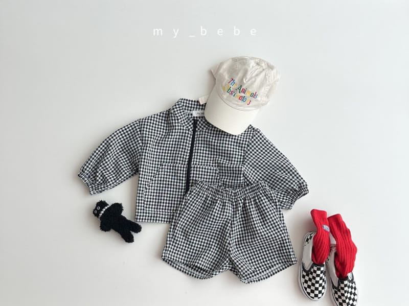 My Bebe - Korean Children Fashion - #childrensboutique - Windbreaker Top Bottom Set - 9