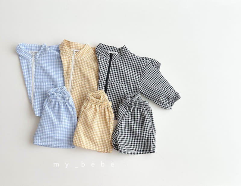 My Bebe - Korean Children Fashion - #kidzfashiontrend - Windbreaker Top Bottom Set