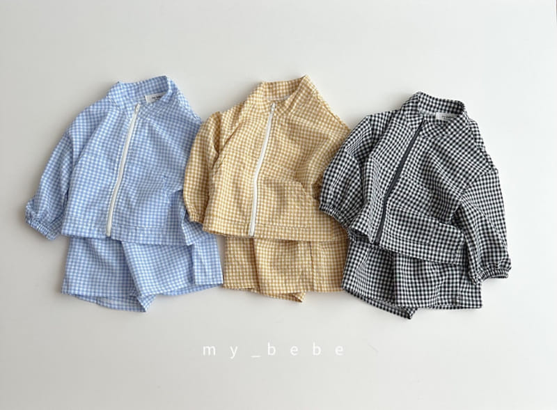 My Bebe - Korean Children Fashion - #littlefashionista - Windbreaker Top Bottom Set - 4