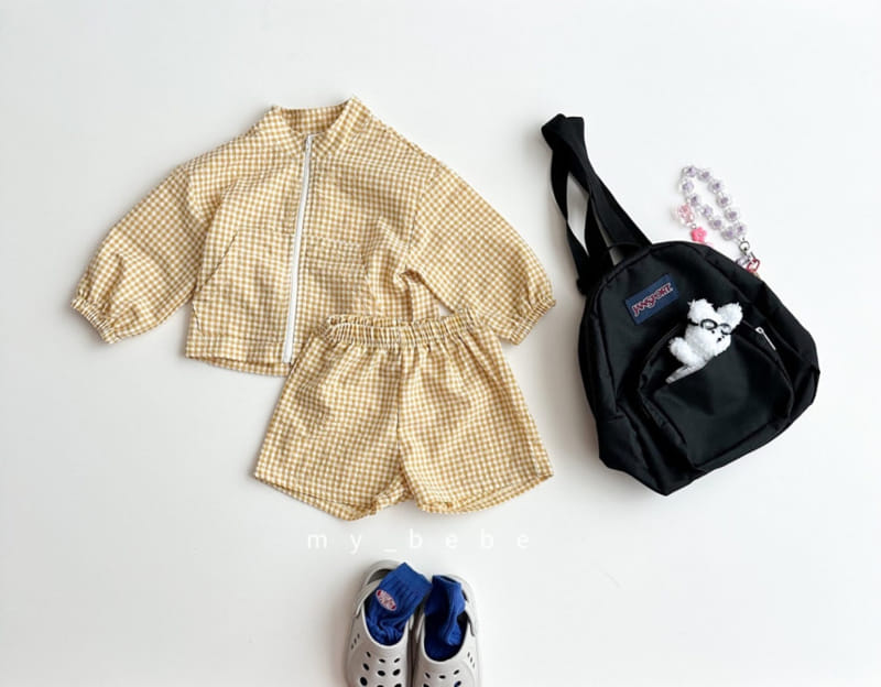 My Bebe - Korean Children Fashion - #minifashionista - Windbreaker Top Bottom Set - 5