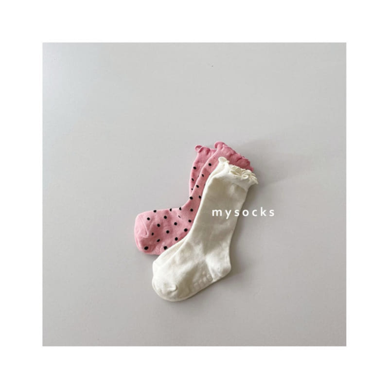 My Socks - Korean Children Fashion - #littlefashionista - Strawberry Cream Bun Socks Set - 5