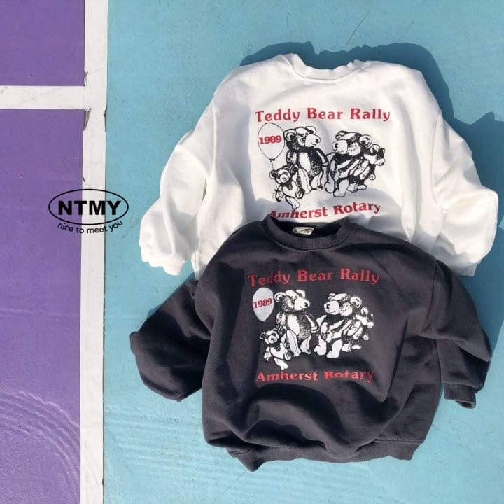 Nice To Meet You - Korean Children Fashion - #kidsshorts - Teddy Bear Sweatshirt