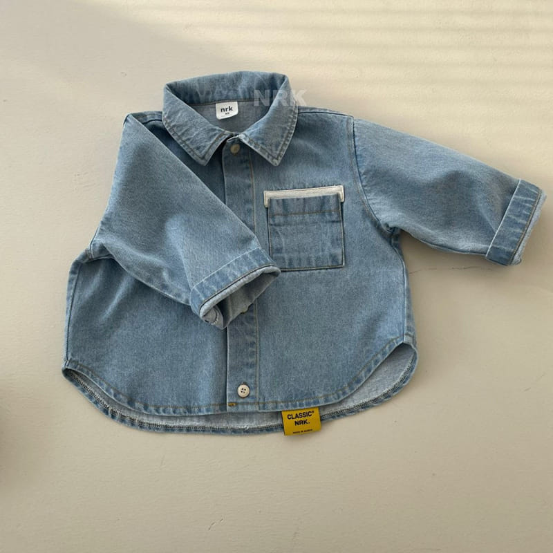 Nrk - Korean Children Fashion - #Kfashion4kids - Tape Denim Shirt - 3