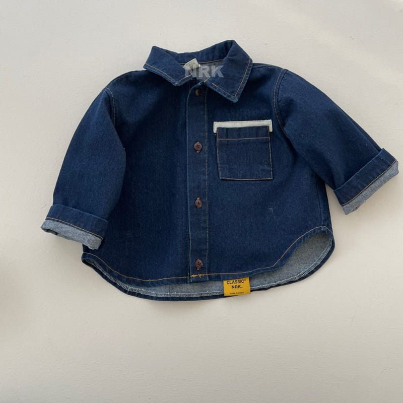 Nrk - Korean Children Fashion - #kidzfashiontrend - Tape Denim Shirt - 2