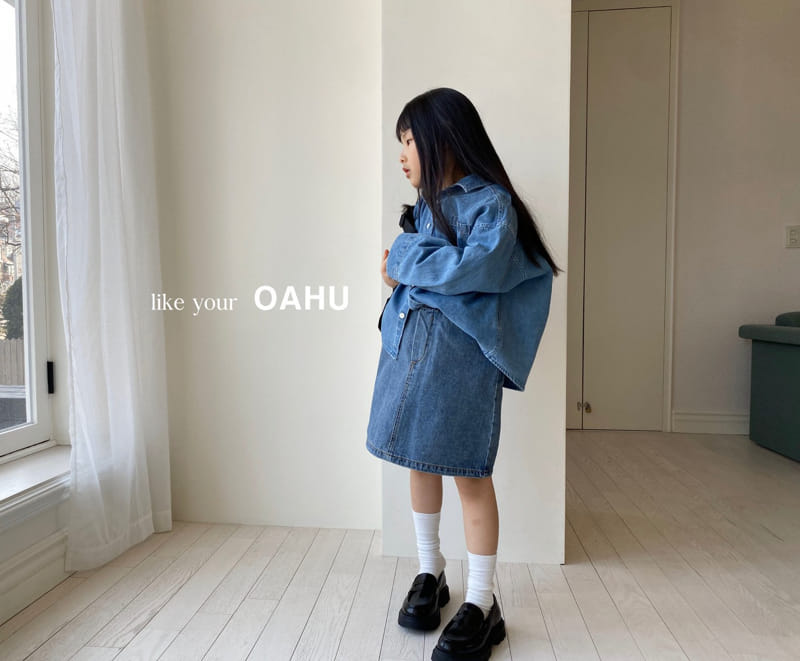 O'Ahu - Korean Children Fashion - #Kfashion4kids - Curve Denim Shirt - 8