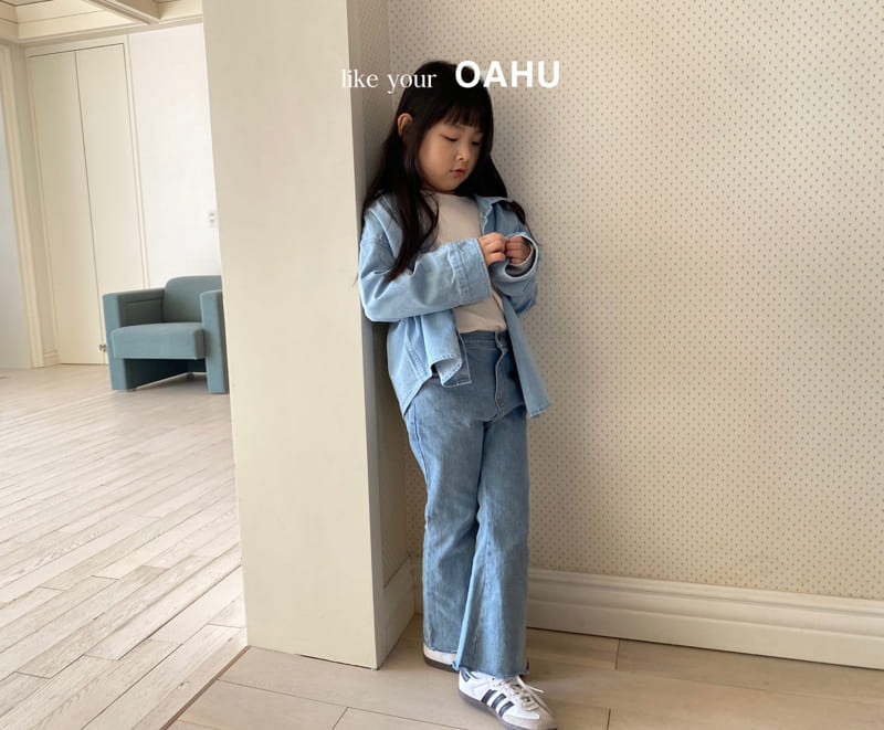O'Ahu - Korean Children Fashion - #fashionkids - Riri Boots Cut Denim Pants - 6