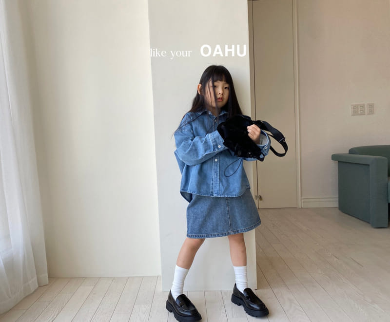 O'Ahu - Korean Children Fashion - #kidzfashiontrend - Curve Denim Shirt - 7