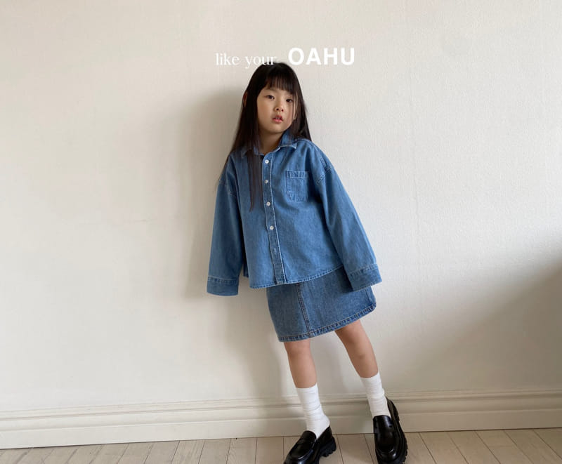 O'Ahu - Korean Children Fashion - #littlefashionista - Curve Denim Shirt - 9