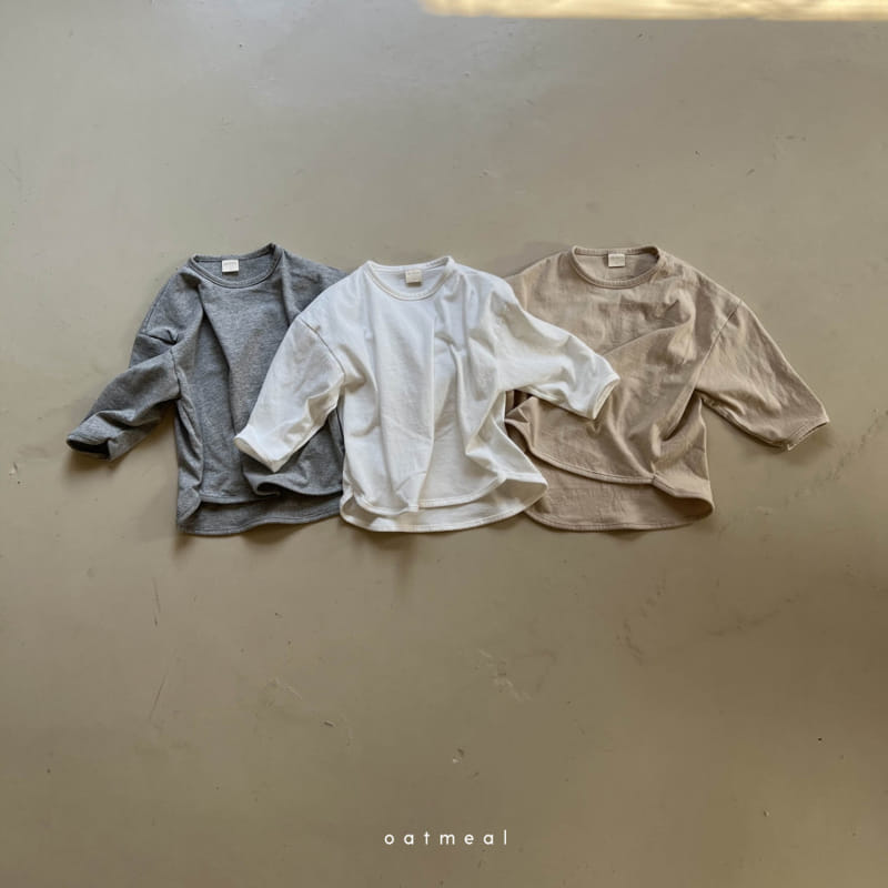 Oatmeal - Korean Children Fashion - #childofig - Snuggle Round Tee