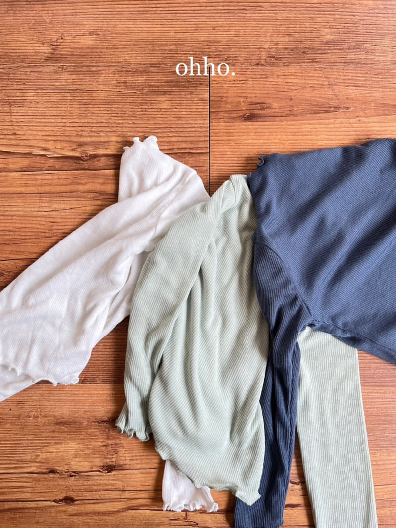 Ohho - Korean Children Fashion - #kidzfashiontrend - Dove Rib Half Turtleneck Tee - 8