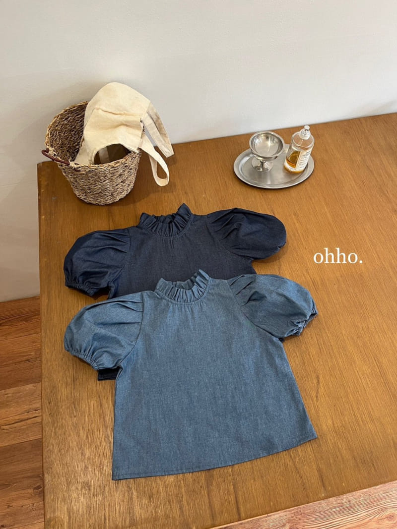 Ohho - Korean Children Fashion - #kidzfashiontrend - Carol Denim Blouse