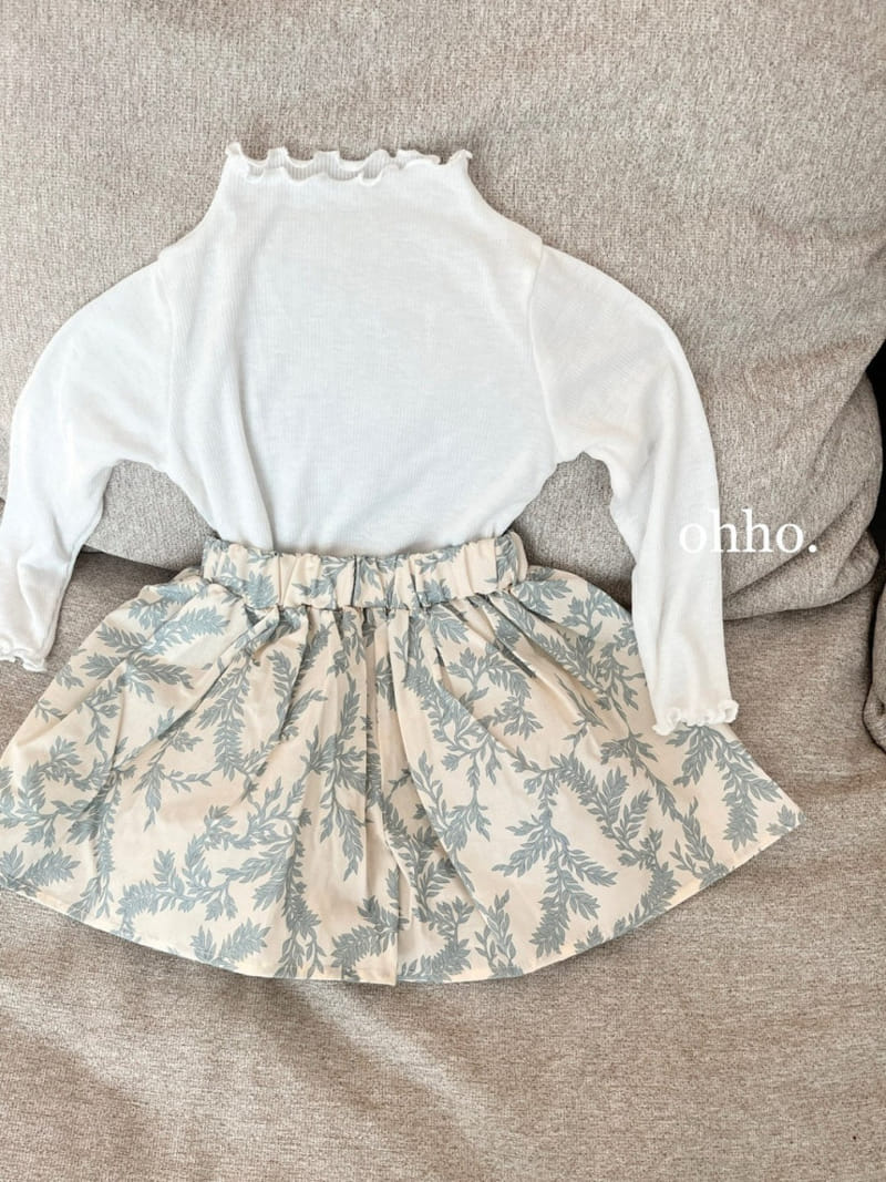 Ohho - Korean Children Fashion - #littlefashionista - Dove Rib Half Turtleneck Tee - 10