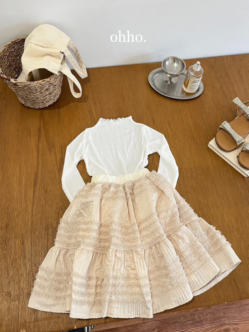 Ohho - Korean Children Fashion - #Kfashion4kids - Blossom Sha Skirt - 4