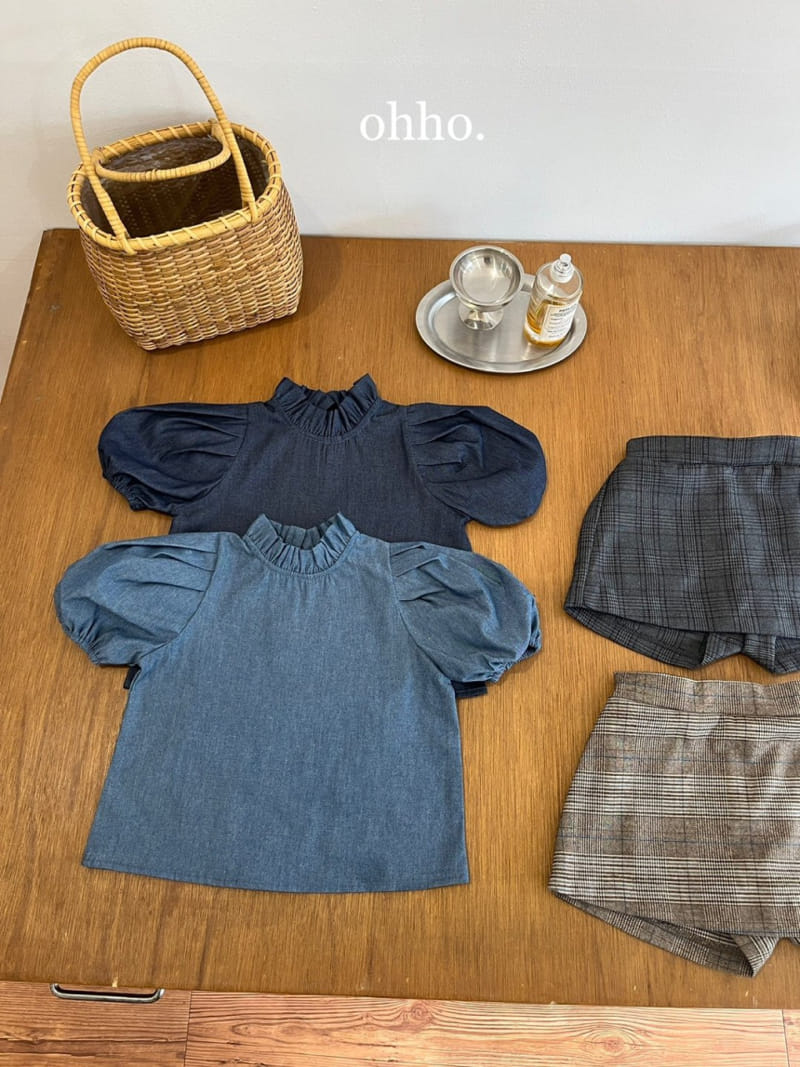 Ohho - Korean Children Fashion - #littlefashionista - Carol Denim Blouse - 3