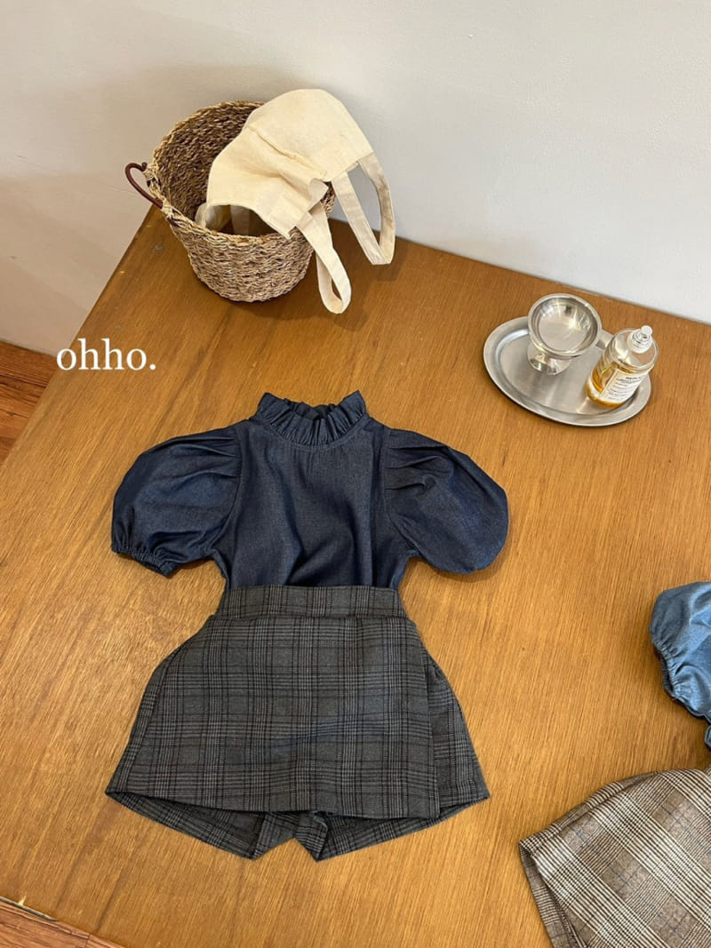 Ohho - Korean Children Fashion - #minifashionista - Carol Denim Blouse - 5