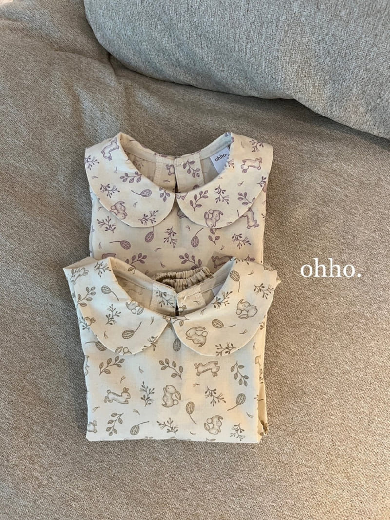 Ohho - Korean Children Fashion - #minifashionista - Rabbit Round Blouse 