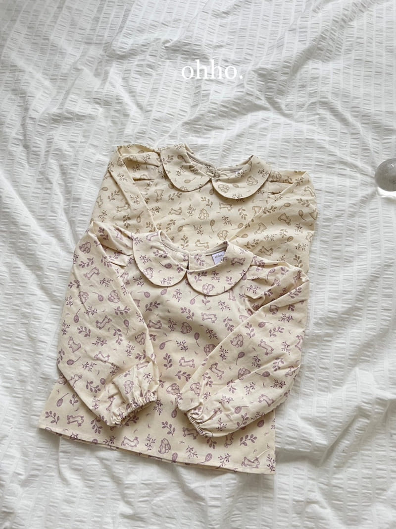 Ohho - Korean Children Fashion - #prettylittlegirls - Rabbit Round Blouse  - 2