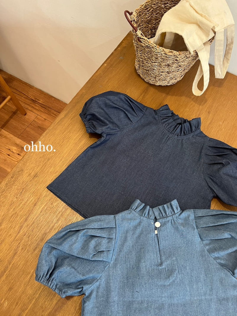 Ohho - Korean Children Fashion - #stylishchildhood - Carol Denim Blouse - 9