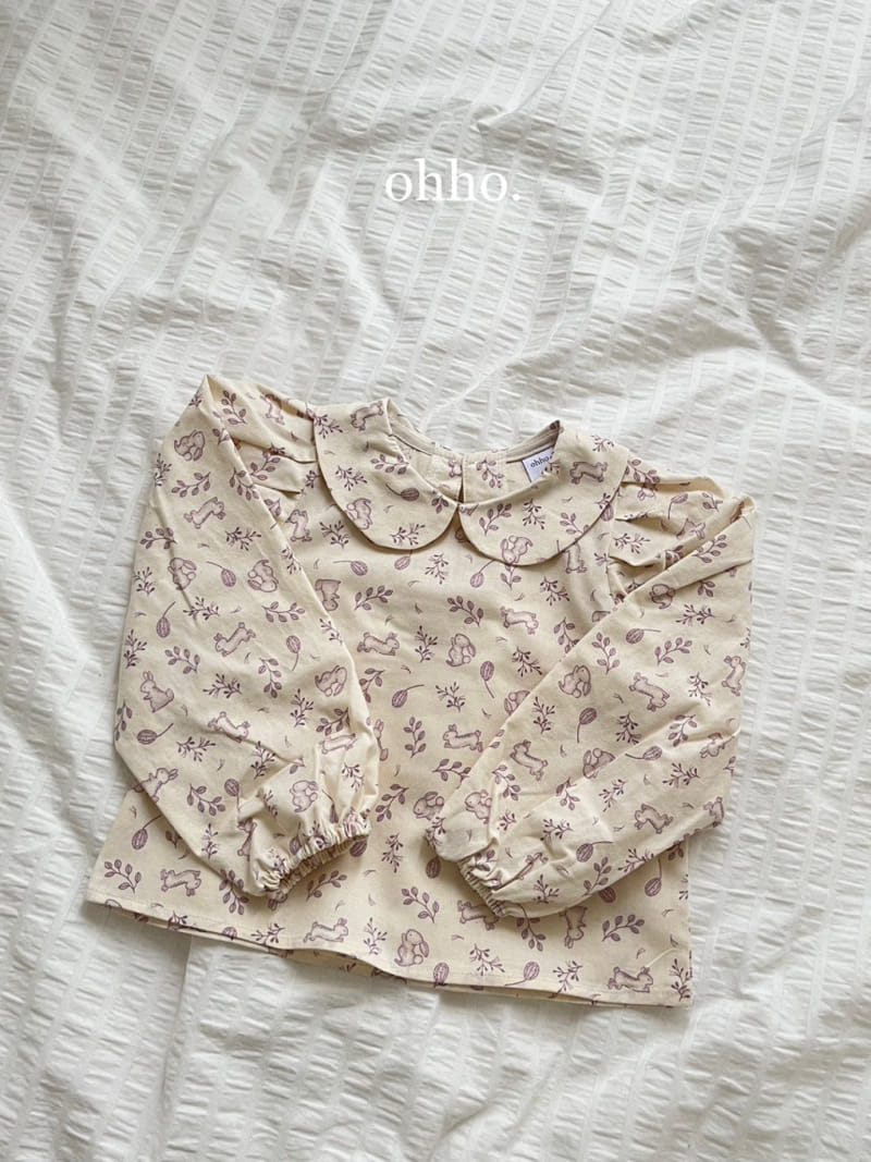 Ohho - Korean Children Fashion - #stylishchildhood - Rabbit Round Blouse  - 5