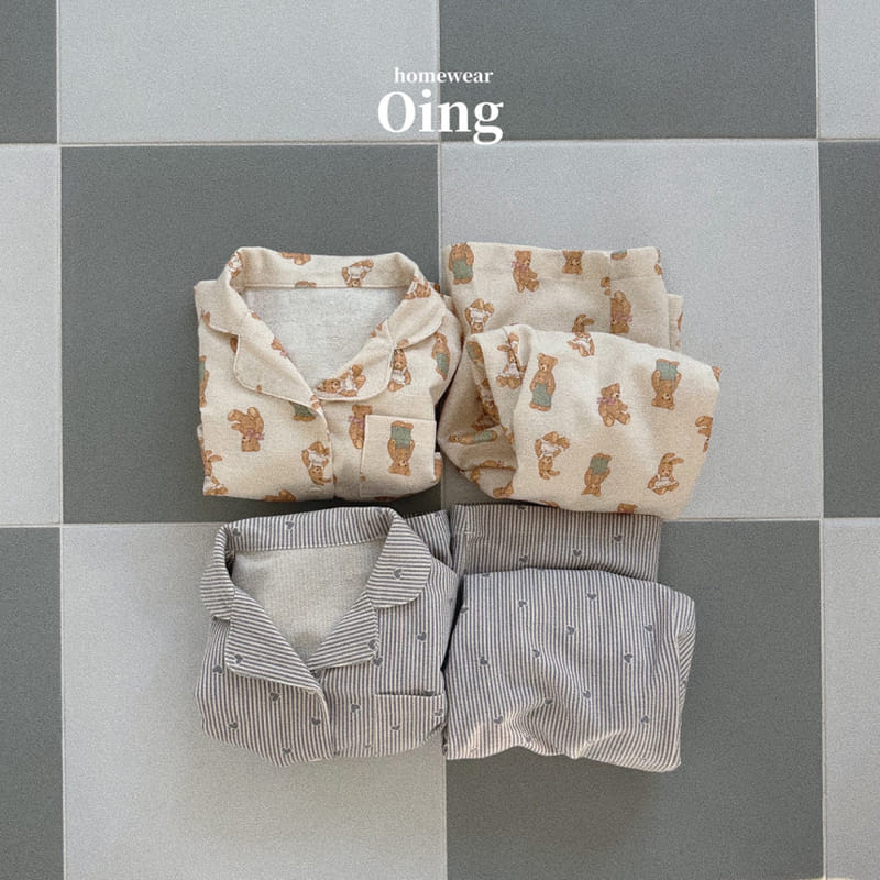Oing - Korean Children Fashion - #Kfashion4kids - Toy Pajama Top Bottom Set