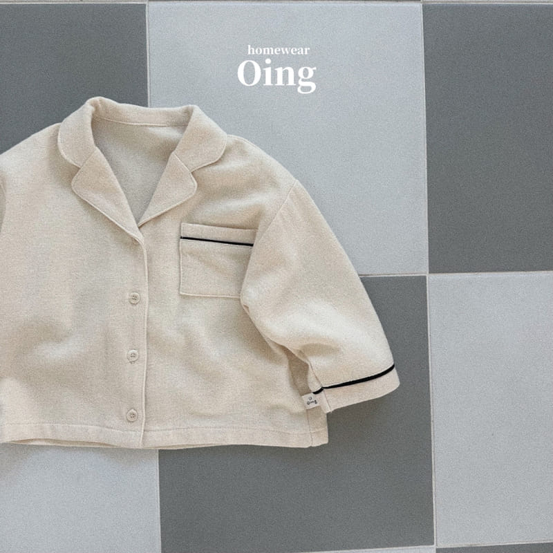 Oing - Korean Children Fashion - #childrensboutique - Milky Pajama Top Bottom Set - 5