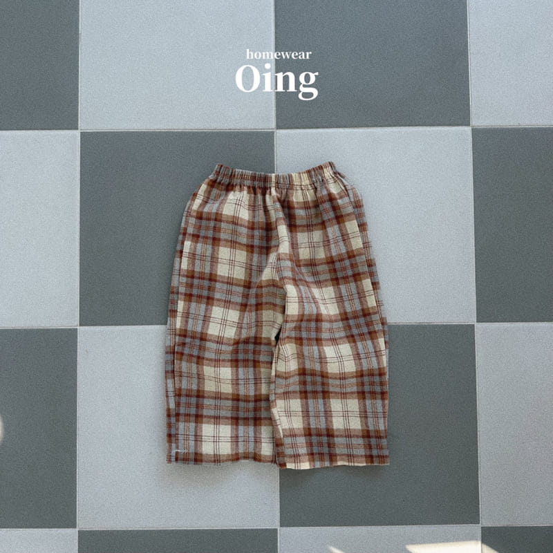 Oing - Korean Children Fashion - #fashionkids - Sen Check Sleep Pants - 3