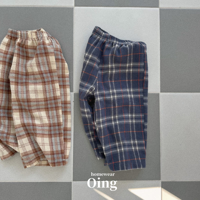 Oing - Korean Children Fashion - #littlefashionista - Sen Check Sleep Pants - 8