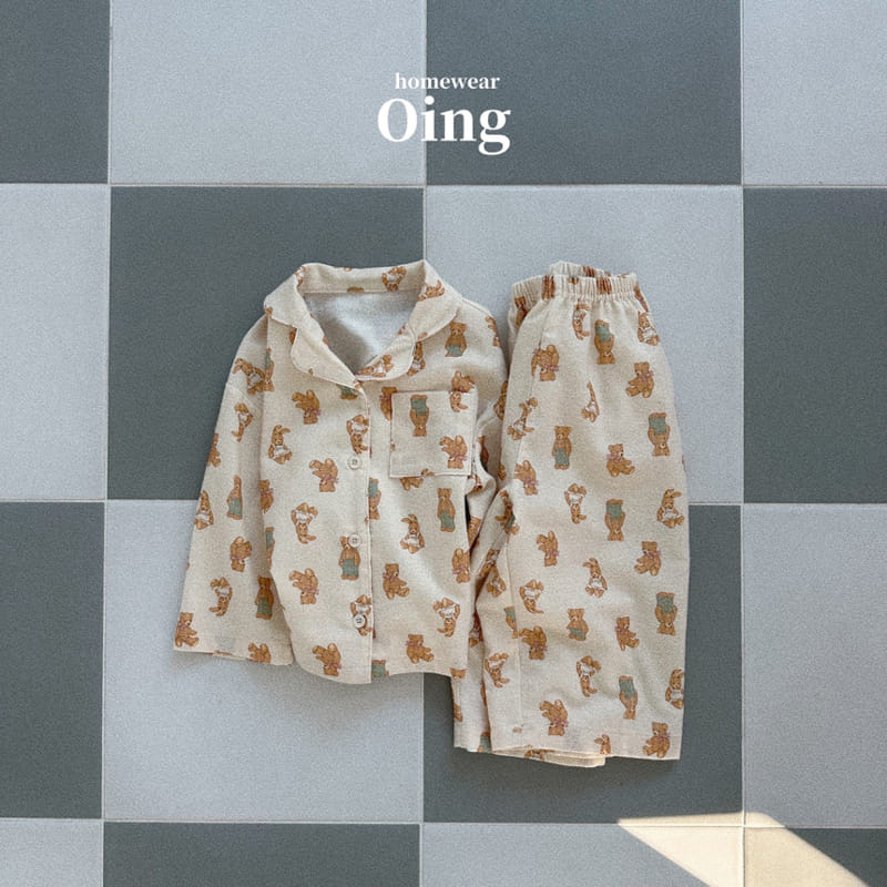 Oing - Korean Children Fashion - #magicofchildhood - Toy Pajama Top Bottom Set - 3