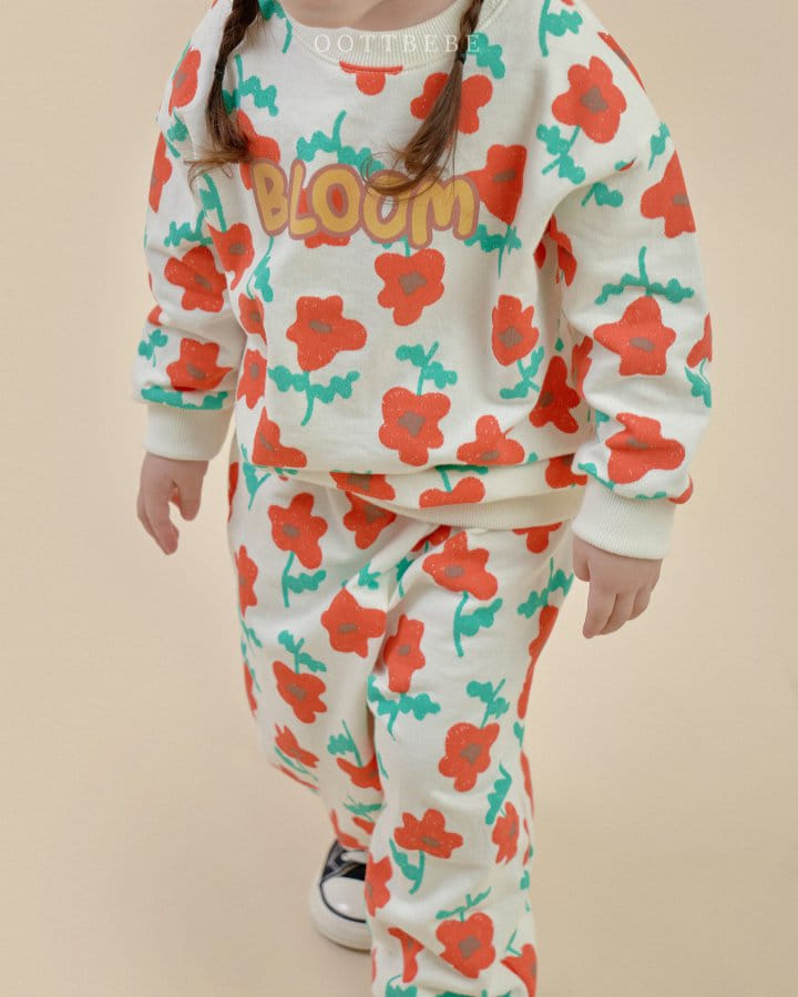 Oott Bebe - Korean Children Fashion - #Kfashion4kids - Pansy Top Bottom Set - 3