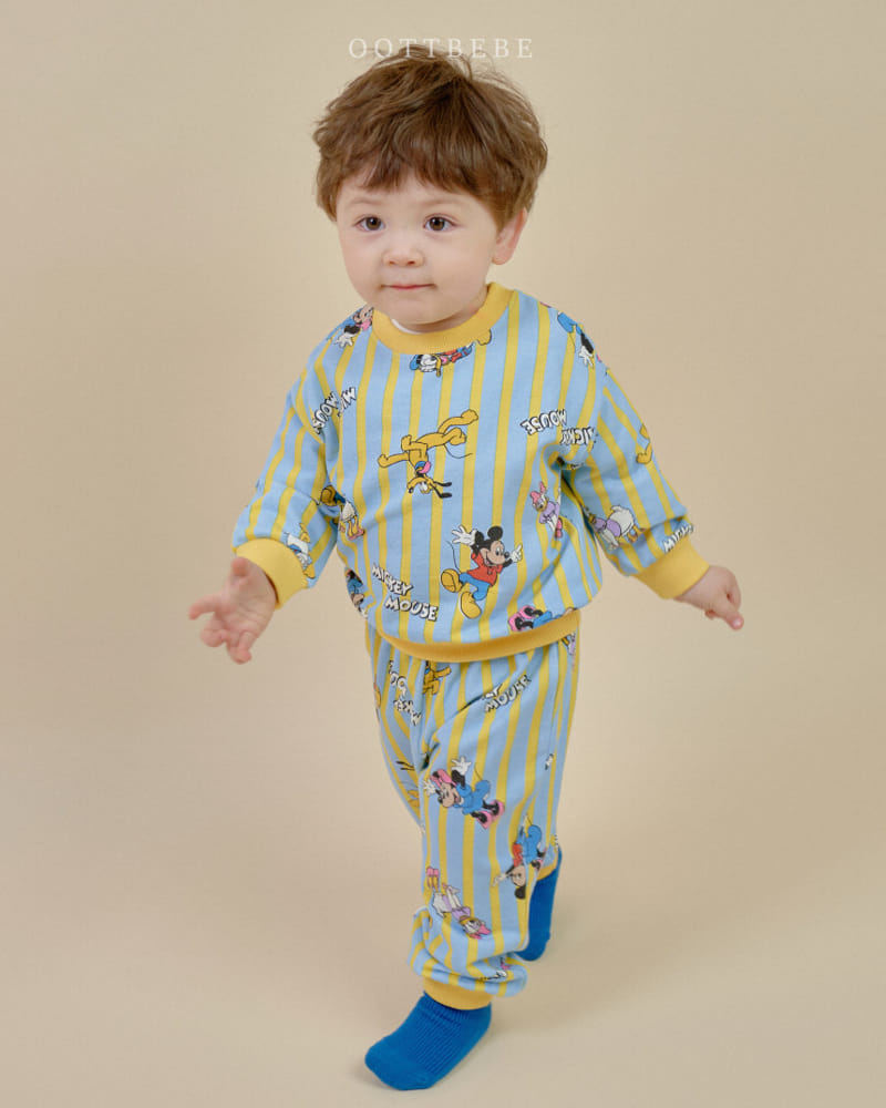 Oott Bebe - Korean Children Fashion - #designkidswear - World D Top Bottom Set - 7