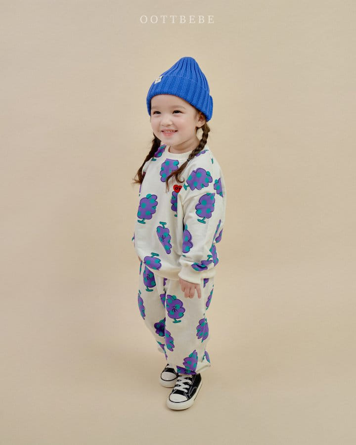 Oott Bebe - Korean Children Fashion - #discoveringself - Heart Grape Top Bottom Set - 10