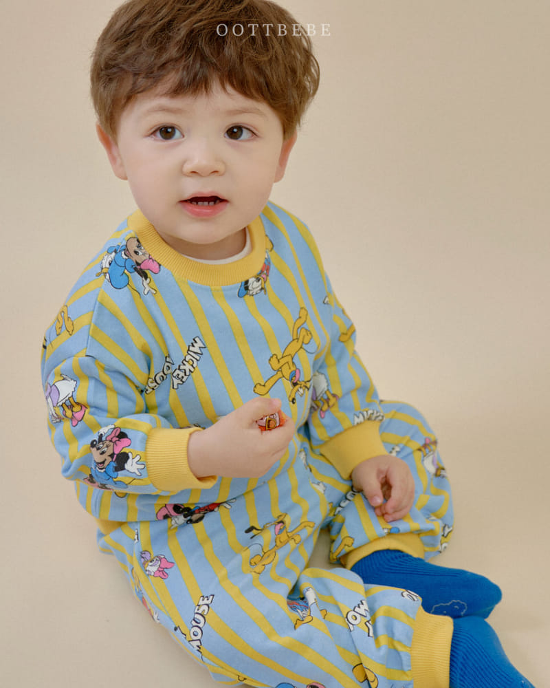 Oott Bebe - Korean Children Fashion - #discoveringself - World D Top Bottom Set - 8