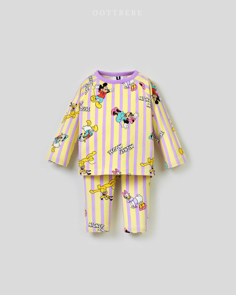 Oott Bebe - Korean Children Fashion - #discoveringself - D Span Easywear Top Bottom Set - 3