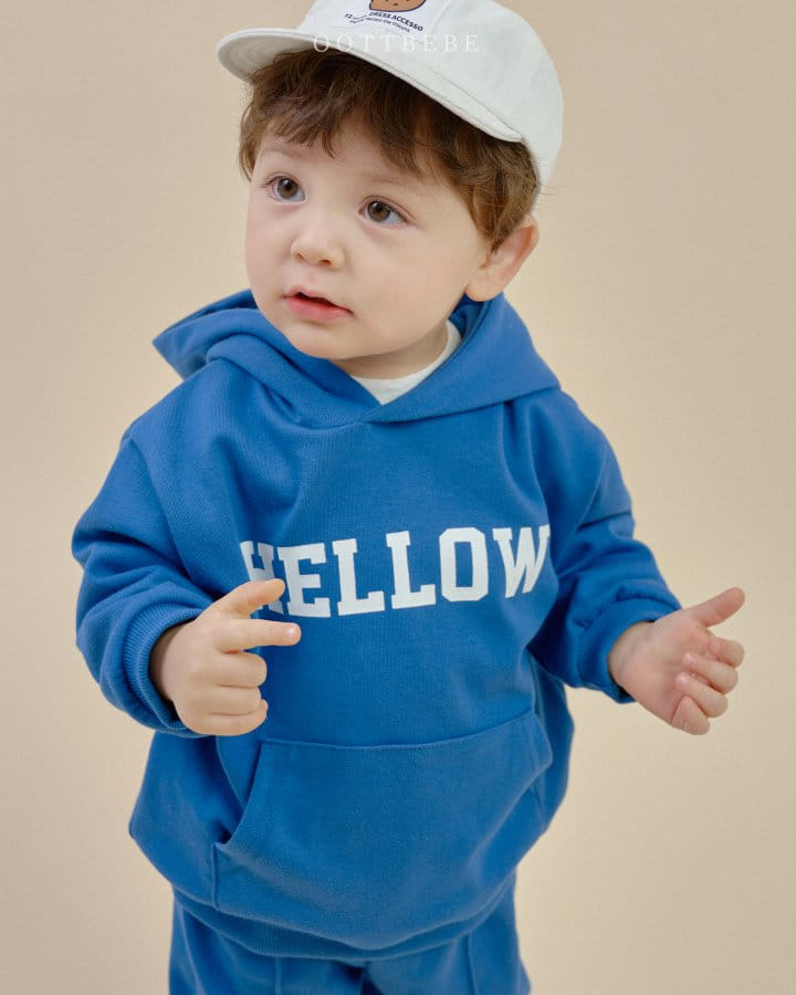 Oott Bebe - Korean Children Fashion - #fashionkids - Hello Top Bottom Set - 2