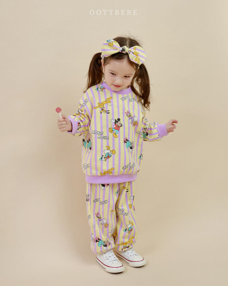 Oott Bebe - Korean Children Fashion - #fashionkids - World D Top Bottom Set - 9
