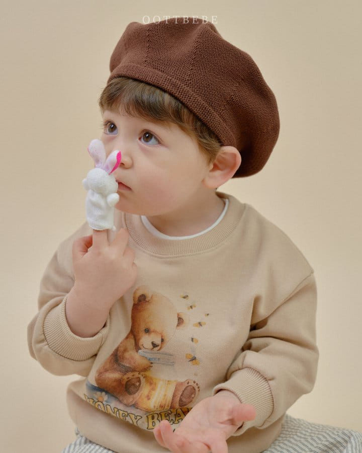 Oott Bebe - Korean Children Fashion - #kidsshorts - Honey Bear Sweatshirt - 7