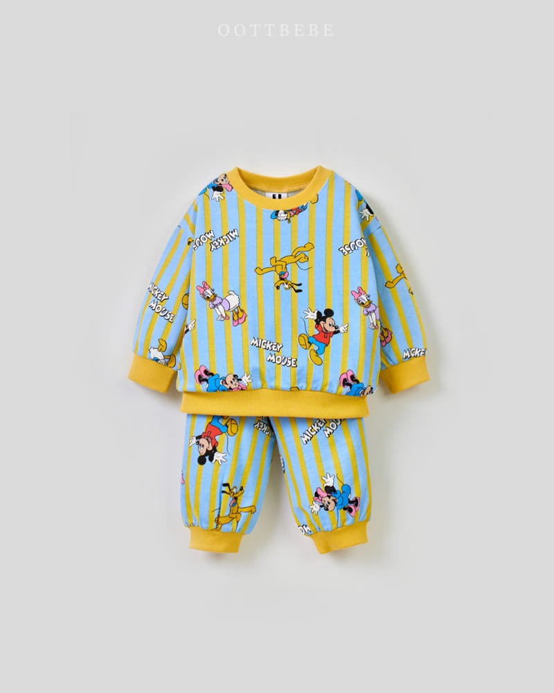 Oott Bebe - Korean Children Fashion - #toddlerclothing - World D Top Bottom Set - 4