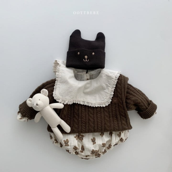 Oott Bebe - Korean Children Fashion - #todddlerfashion - Bear Beanie - 8