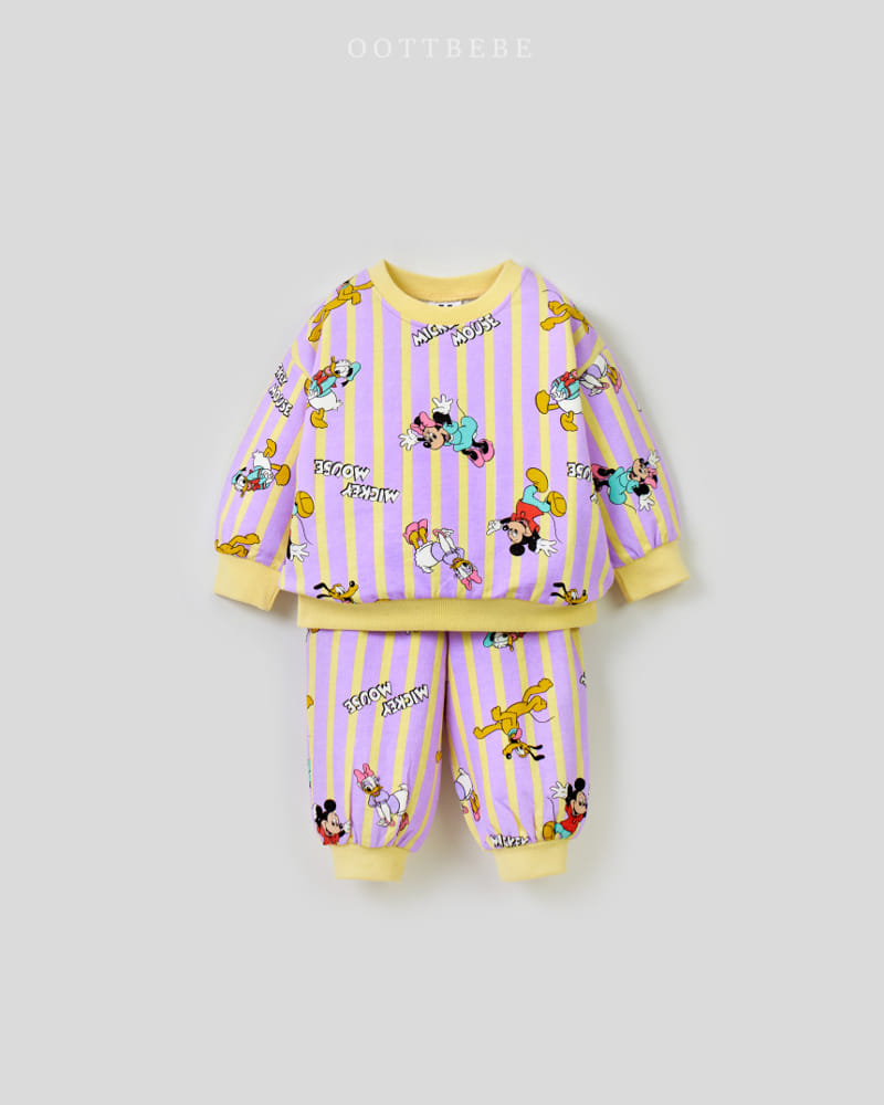 Oott Bebe - Korean Children Fashion - #todddlerfashion - World D Top Bottom Set - 2