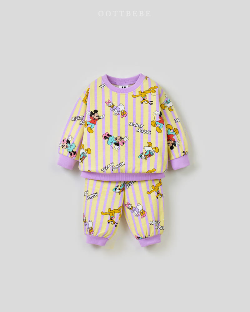 Oott Bebe - Korean Children Fashion - #toddlerclothing - World D Top Bottom Set - 3