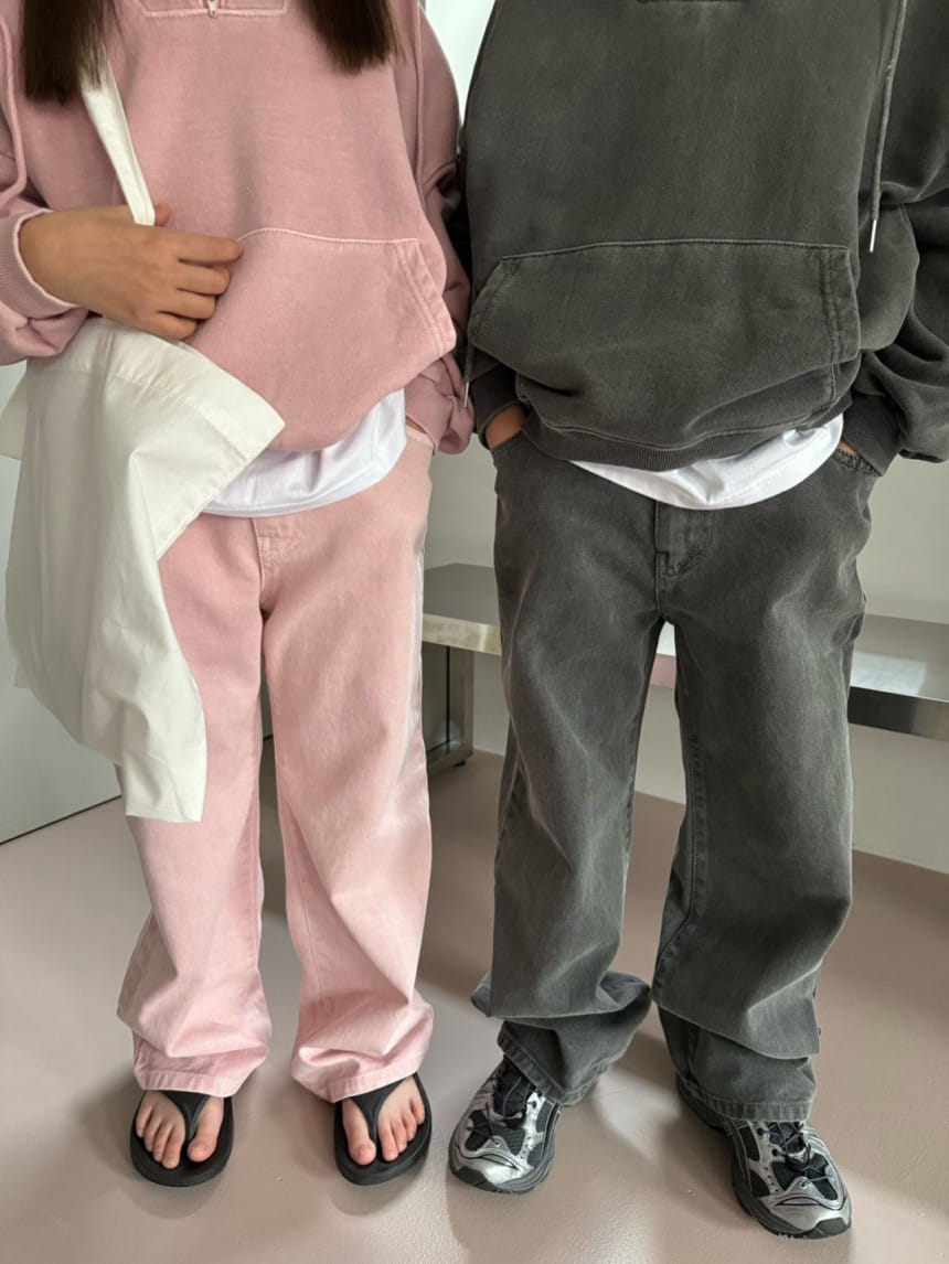 Our - Korean Children Fashion - #childofig - Nordic Piece dyed Fabric Wide Pants - 3