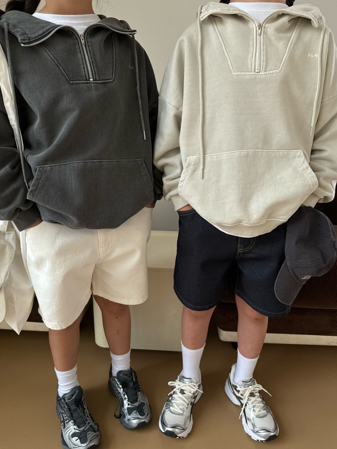 Our - Korean Children Fashion - #childofig - Half Neck Piece dyed Fabric Hoody - 10