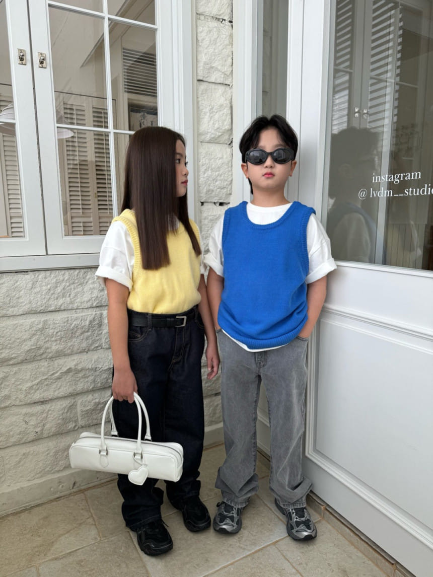 Our - Korean Children Fashion - #magicofchildhood - Baiker Knit Vest - 8
