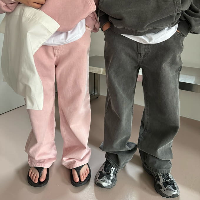 Our - Korean Children Fashion - #prettylittlegirls - Nordic Piece dyed Fabric Wide Pants