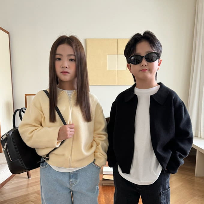 Our - Korean Children Fashion - #todddlerfashion - Robin Collar Zip Up