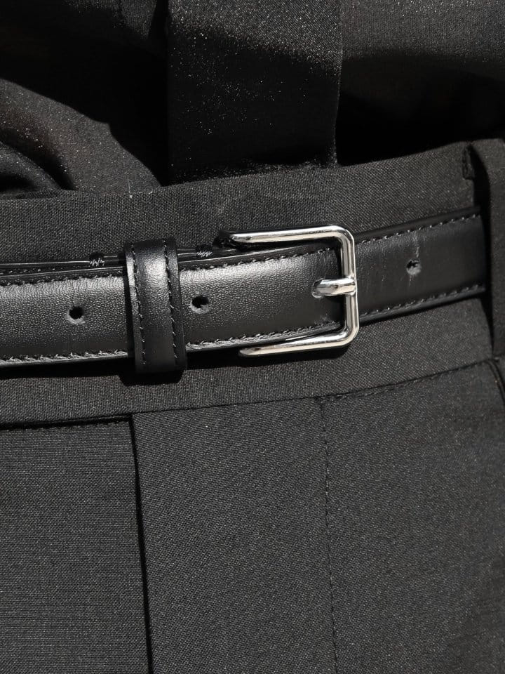 Paper Moon - Korean Women Fashion - #momslook - Classic Thin Buckle Leather Belt - 2