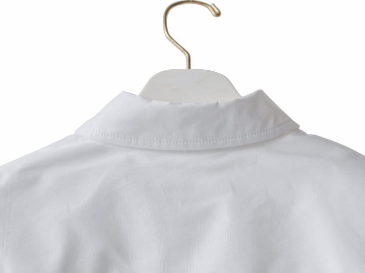 Paper Moon - Korean Women Fashion - #momslook - LUX Shoulder Pad Cropped Button Down Shirt - 10